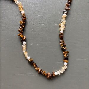 Tiger Eye Beaded Necklace from the 70s